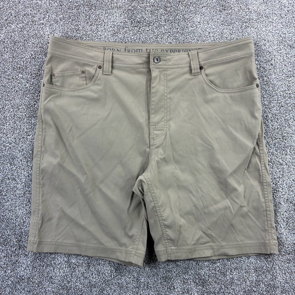 Prana‎ Shorts Mens 40 Beige Outdoor Travel Hiking Shorts Performance Fit Stretch